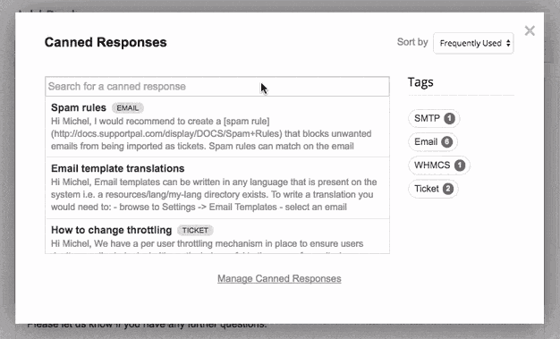 Canned Responses