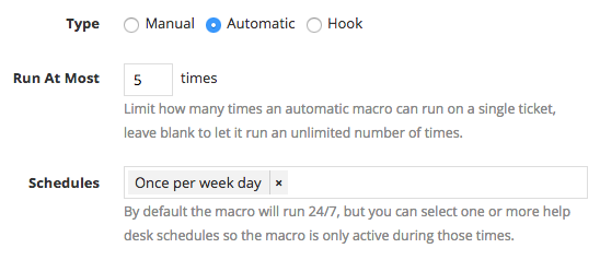 Automatic macro