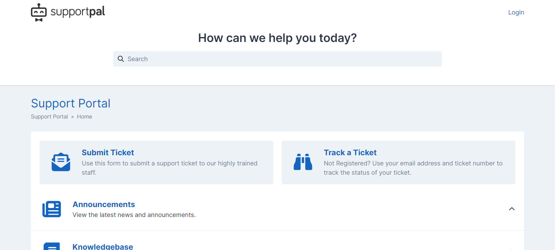 Support Pal Online Help Desk Demo | SupportPal